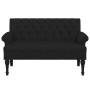 Banco con respaldo tela negro 120x62x75,5 cm