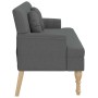 Banco con cojines tela gris oscuro 113x64,5x75,5 cm
