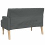 Banco con cojines tela gris oscuro 113x64,5x75,5 cm