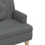 Banco con cojines tela gris oscuro 113x64,5x75,5 cm