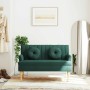 Banco con cojines tela verde oscuro 113x64,5x75,5 cm