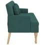 Banco con cojines tela verde oscuro 113x64,5x75,5 cm