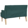 Banco con cojines tela verde oscuro 113x64,5x75,5 cm