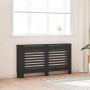 Cubierta para radiador MDF negro 152x19x81,5 cm
