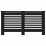 Cubierta para radiador MDF negro 152x19x81,5 cm
