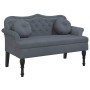 Banco con cojines terciopelo gris oscuro 120,5x65x75 cm
