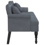 Banco con cojines terciopelo gris oscuro 120,5x65x75 cm