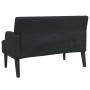 Banco con respaldo cuero sintético negro 112x65,5x75 cm