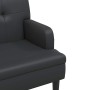 Banco con respaldo cuero sintético negro 112x65,5x75 cm