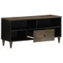 Mueble de TV madera maciza de mango negro 100x33x46 cm en Muebles TV | Comprar online en Foro24