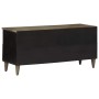 Mueble de TV madera maciza de mango negro 100x33x46 cm en Muebles TV | Comprar online en Foro24