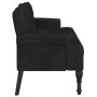 Banco con respaldo terciopelo negro 119,5x64,5x75 cm