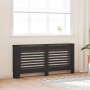 Cubierta para radiador MDF negro 172x19x81,5 cm