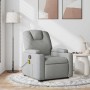 Sillón reclinable de masaje de tela gris claro