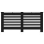Cubierta para radiador MDF negro 172x19x81,5 cm