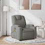 Sillón de masaje reclinable de tela gris oscuro