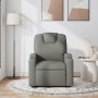 Sillón de masaje reclinable de tela gris oscuro