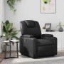 Sillón reclinable de cuero sintético negro