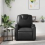 Sillón reclinable de cuero sintético negro
