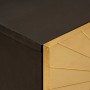 Mesa de Noche con cajón Negro y dorado 50 x 33 x 60 cm