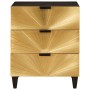 Mesa de Noche con cajón Negro y dorado 50 x 33 x 60 cm