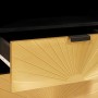 Mesa de Noche con cajón Negro y dorado 50 x 33 x 60 cm