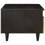 Mesa de Café with Drawer Negro y dorado 80 x 54 x 40 cm
