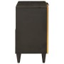 Mueble de lavabo con estante Negro y dorado 62 x 33 x 58 cm