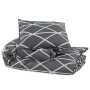 Graue Baumwolle Bettbezug Set 155x220 cm von vidaXL, Bettbezüge - Ref: Foro24-136055, Preis: 29,26 €, Rabatt: %