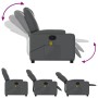 Sillón de masaje reclinable cuero sintético gris