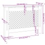 Cubierta para radiador MDF gris antracita 112x19x81,5 cm