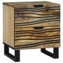 Armario de Noche con cajón 2 pcs Marrón 40 x 33 x 46 cm