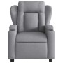 Sillón reclinable de tela gris claro