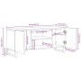 Gabinete de TV Marrón 105 x 33 x 46 cm madera maciza de mango