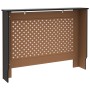 Cubierta para radiador MDF negro 112x19x81,5 cm