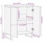 Vitrina Marrón 60 x 33.5 x 75 cm Madera maciza de Mango