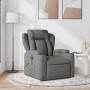 Sillón de masaje reclinable de tela gris oscuro