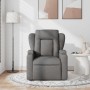 Sillón de masaje reclinable de tela gris oscuro