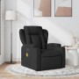 Sillón reclinable de masaje de tela negro