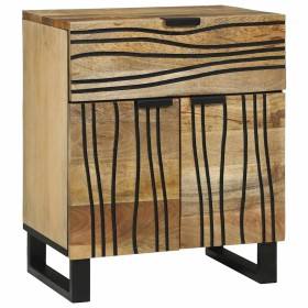 Armario de Noche Marrón 50 x 33 x 60 cm madera maciza de mango Armario de Noche Marrón 50 x 33 x 60 cm madera maciza de mango