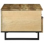 Mesa de Café with Drawer Marrón y Negro 80 x 54 x 40 cm