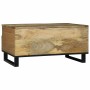 Mesa de Café with Drawer Marrón y Negro 80 x 54 x 40 cm