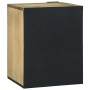 Armario de Lavabo con estante Marrón y Negro 38 x 33.5 x 48 cm