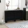Cubierta para radiador MDF negro 152x19x81,5 cm