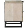 Armario de Noche con cajón 2 pcs Blanco y negro 40 x 33 x 46 cm