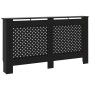 Cubierta para radiador MDF negro 152x19x81,5 cm