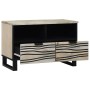 Armario de TV Blanco 70 x 33 x 46 cm madera maciza de mango