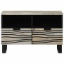 Armario de TV Blanco 70 x 33 x 46 cm madera maciza de mango