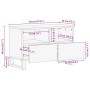Armario de TV Blanco 70 x 33 x 46 cm madera maciza de mango