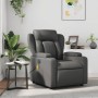 Sillón de masaje reclinable cuero sintético gris